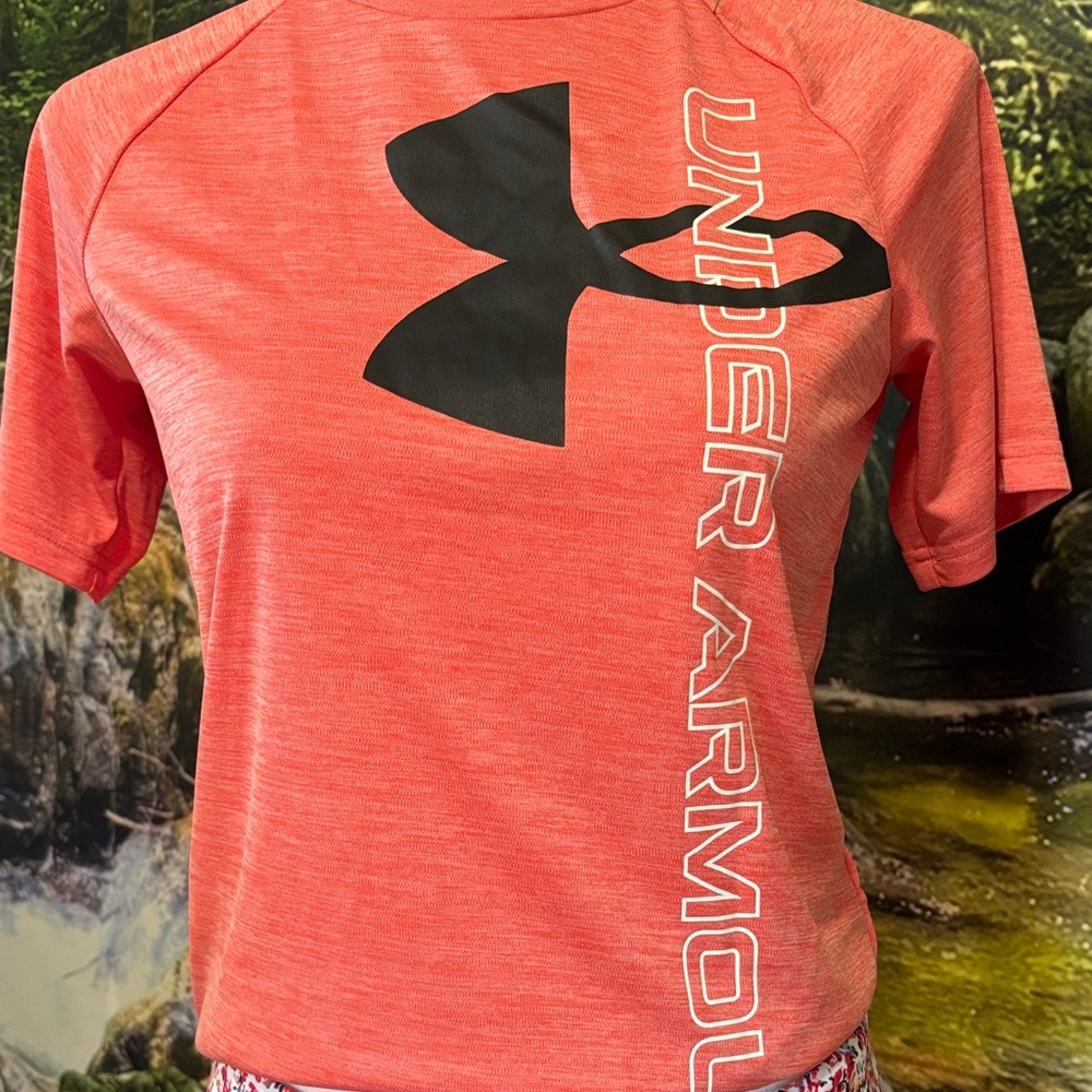 Under Armour Coral Tee with Black Logo